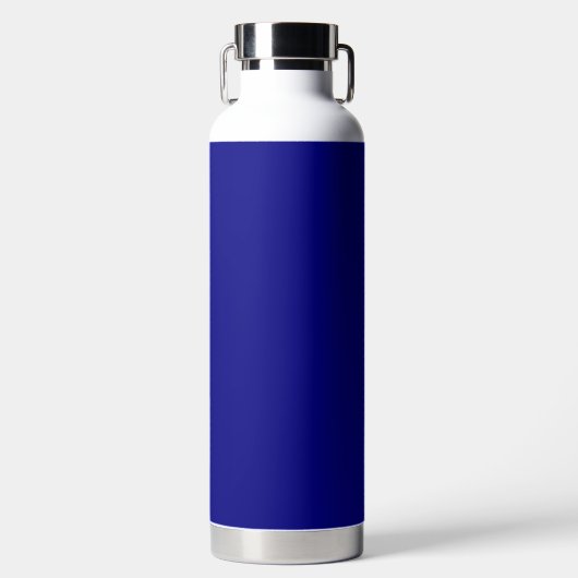 Navy Blue Solid Color Waterfles (Voorkant)