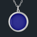 Navy Blue Solid Color Zilver Vergulden Ketting<br><div class="desc">Navy Blue Solid Color</div>