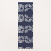 Navy Blue Soothing Pattern Yoga Mat (Voorkant)
