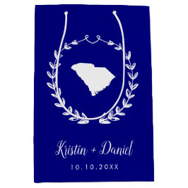 Navy Blue South Carolina Map Wedding Welcome Swag Medium Cadeauzakje