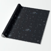 Navy Blue sparkle Cadeaupapier (Uitgerold)