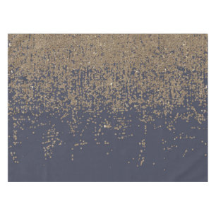 Navy Blue Sparkly Glitter Ombre Tafelkleed