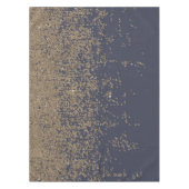 Navy Blue Sparkly Glitter Ombre Tafelkleed (Voorkant)