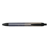 Navy Blue Sparkly Glitter Ombre Zwarte Inkt Pen (Achterkant)