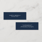 Navy Blue Special Unieke Duidelijke Consultant Mini Visitekaartje (Voorkant / Achterkant)