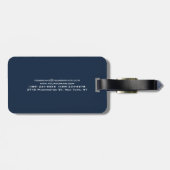 Navy Blue Special Unieke Moderne Consultant Bagagelabel (Achterkant horizontaal)