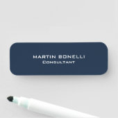 Navy Blue Special Unieke Moderne Consultant Naamplaatje (In situ)