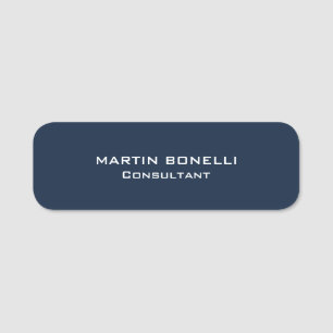 Navy Blue Special Unieke Moderne Consultant Naamplaatje