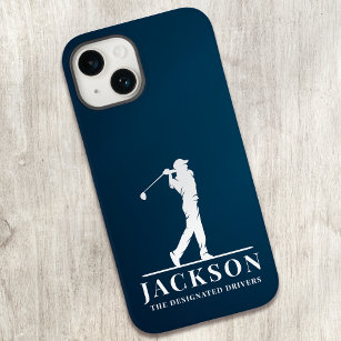 Navy Blue Specialized Monogram Golfer Case-Mate iPhone 14 Hoesje