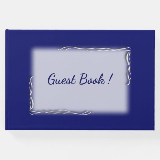 Navy Blue Specialized Spine Gastenboek (Voorkant)