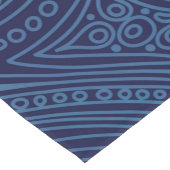 Navy Blue Spiral Pattern Korte Tafelloper (Hoek)