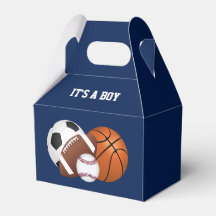 Navy Blue Sports Baby shower Het is een jongen