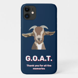 Navy Blue Sports Custom Photo G.O.A.T. Case-Mate iPhone Case
