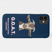 Navy Blue Sports Custom Photo G.O.A.T. Case-Mate iPhone Case (Achterkant (horizontaal))