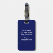 Navy Blue Sports Jersey Team Jersey Bagagelabel (Achterkant verticaal)