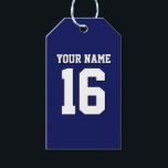 Navy Blue Sports Jersey Team Jersey Cadeaulabel<br><div class="desc">Preppy Solid Color Navy Blue Team Jersey / Sports Jersey / Football Jersey / Rugby Jersey met aangepaste naam Pas dit aan met uw eigen naam of teamnaam en een nummer. U kunt de grootte, de kleur en de plaatsing van de tekst wijzigen als u wijzigingen moet aanbrengen, de kleur...</div>