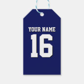 Navy Blue Sports Jersey Team Jersey Cadeaulabel (Voorkant)