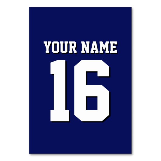 Navy Blue Sports Jersey Team Jersey Kaart (Voorkant)
