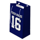 Navy Blue Sports Jersey Team Jersey Klein Cadeauzakje (Achterkant Gekanteld)