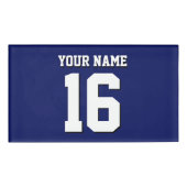 Navy Blue Sports Jersey Team Jersey Naambadge (Voorkant)