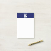 Navy Blue Sports Jersey Team Jersey Post-it® Notes (Op bureau)