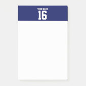 Navy Blue Sports Jersey Team Jersey Post-it® Notes (Voorkant)