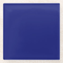 Navy Blue Square Glass Onderzetter