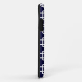 Navy Blue Square Link Pattern iPhone 5 Hoesje (Achterkant/rechts)