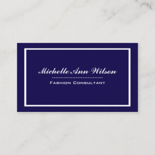 Navy Blue Square Professionele Visitekaartjes