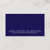 Navy Blue Square Professionele Visitekaartjes (Achterkant)