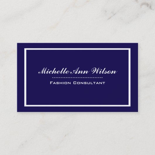 Navy Blue Square Professionele Visitekaartjes (Voorkant)