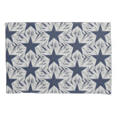 Navy Blue Star Kussensloop (Voorkant)