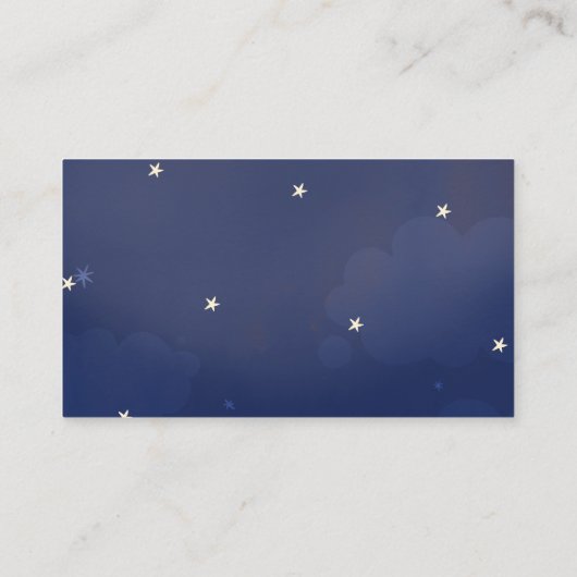 Navy Blue Star Sky Book Request Kaart Visitekaartje (Achterkant)