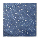 Navy blue star sky tegeltje (Voorkant)