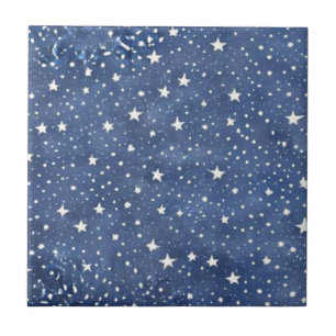 Navy blue star sky tegeltje