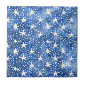 Navy blue star sky tegeltje (Voorkant)