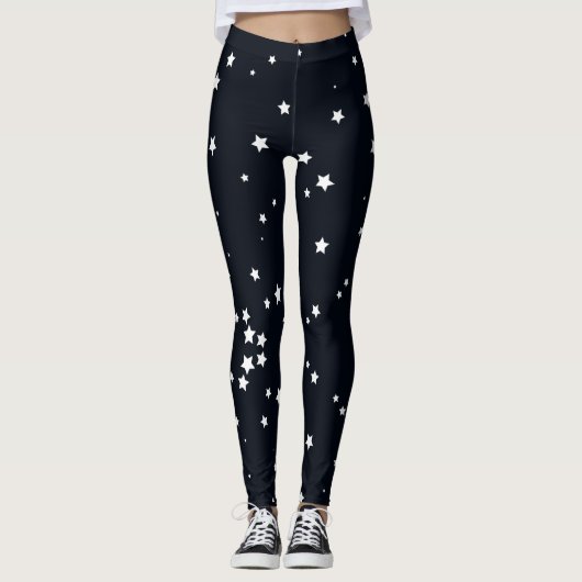 Navy Blue Star Women's Leggings (Voorkant)