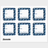 Navy Blue Starfish Kerstmis Stickers (Vel)