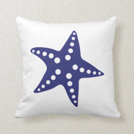 Navy Blue Starfish Sierkussen, strand Ocean Theme Kussen