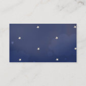 Navy Blue Starry Sky Diaper Raffle Card Tickets Informatiekaartje (Achterkant)