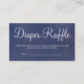 Navy Blue Starry Sky Diaper Raffle Card Tickets Informatiekaartje (Voorkant)