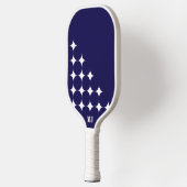 Navy Blue Stars Initialen Moderne stijl Pickleball Paddle (Links)