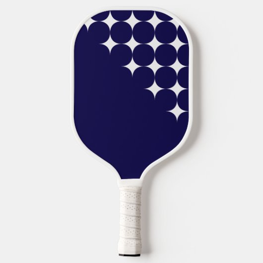 Navy Blue Stars Initialen Moderne stijl Pickleball Paddle (Achterkant)