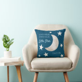 Navy Blue Stars Moon Twinkle Little Star Kussen (Stoel)