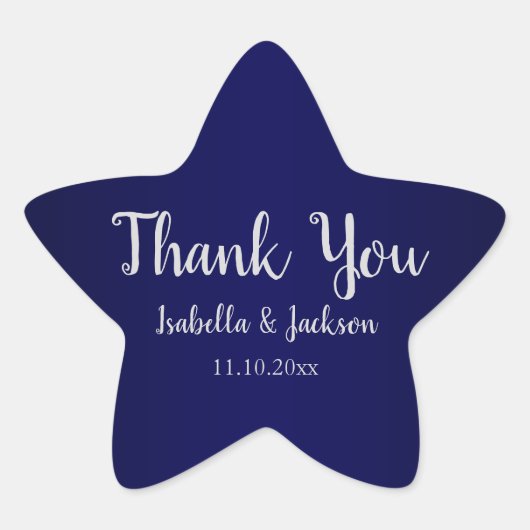 Navy Blue Ster Sticker (Voorkant)