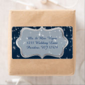 Navy Blue Sterrennacht Etiket (Insitu)