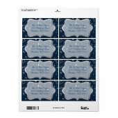 Navy Blue Sterrennacht Etiket (Full Sheet)