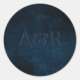 Navy blue Sticker monogram