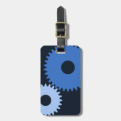 Navy Blue-stijlvolle wasmachines Bagagelabel (Voorkant verticaal)