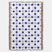 Navy Blue Stippen, Stippenpatroon, Stippen Deken (Voorkant Verticaal)